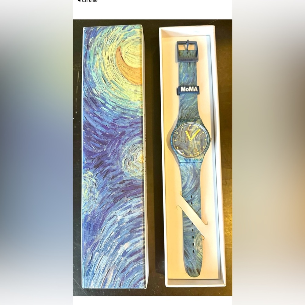 Vincent Van Gogh Starry Night SWATCH watch. New, unopened box.